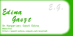 edina gaszt business card